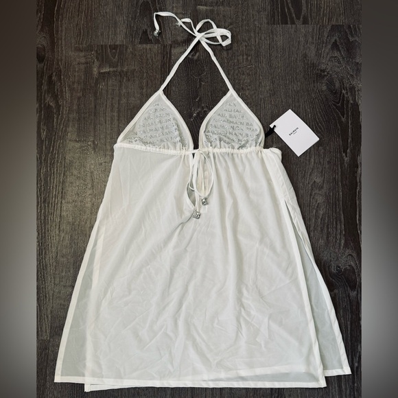 BALMAIN***Women’s White Coverup Dress***Small $1198 - Picture 2 of 7